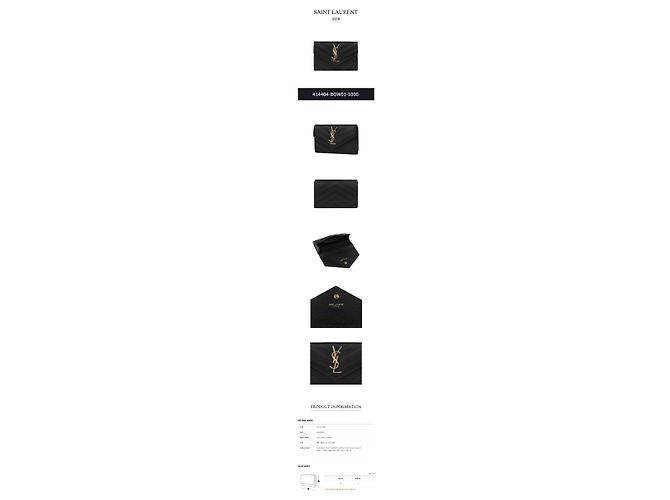 Saint Laurent Tarjetero sobre monograma Negro - vista 2