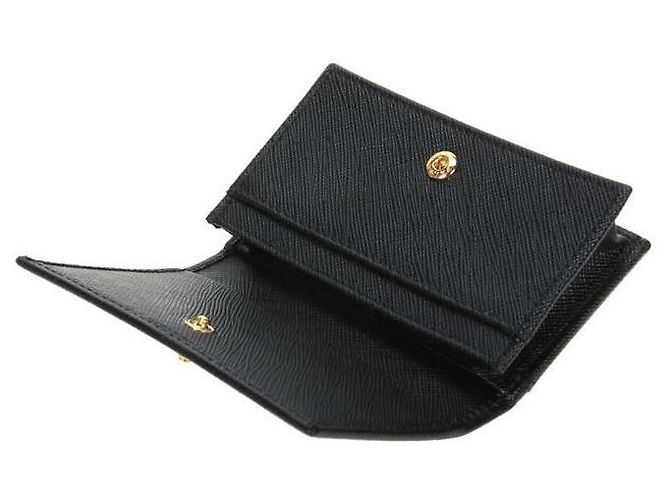 Prada Saffiano Kartenetui Prägung: QHH Schwarz - Ansicht 6
