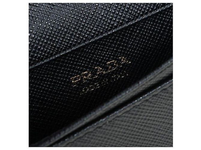 Prada Saffiano Kartenetui Prägung: QHH Schwarz - Ansicht 8