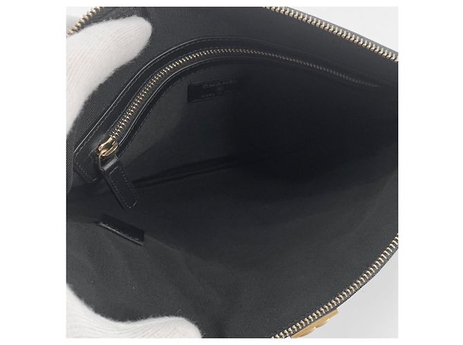 Chanel Clutch Caviar Gold Boy New Medium Nero - vista 6