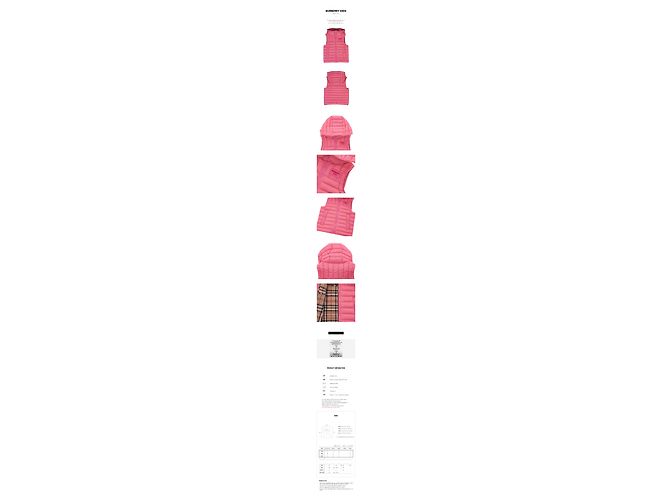 Burberry Kapuzen-Nylonweste mit Applikation für Mädchen Rot - Ansicht 11