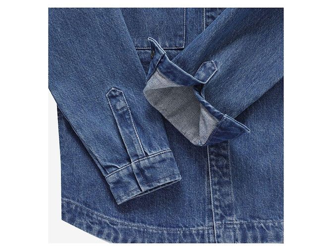 Fendi Denimjacke mit Logo Blau - Ansicht 6