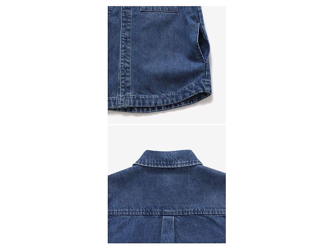 Fendi Denimjacke mit Logo Blau - Ansicht 8