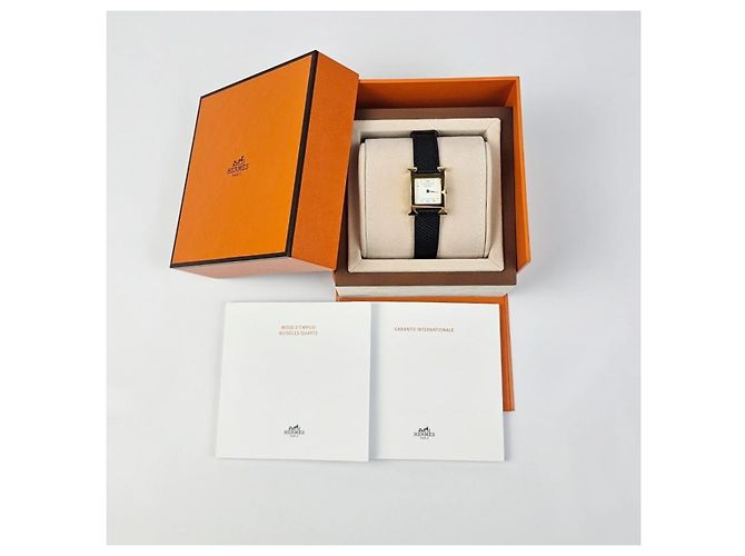 Hermès Orologio Heure Piccolo Modello Placcato Oro Giallo - vista 10