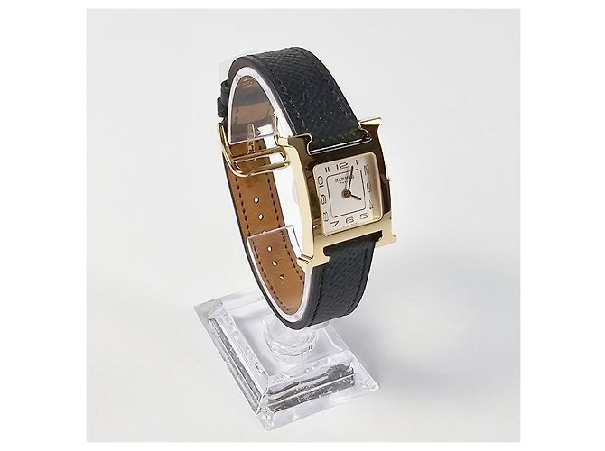 Hermès Orologio Heure Piccolo Modello Placcato Oro Giallo - vista 4
