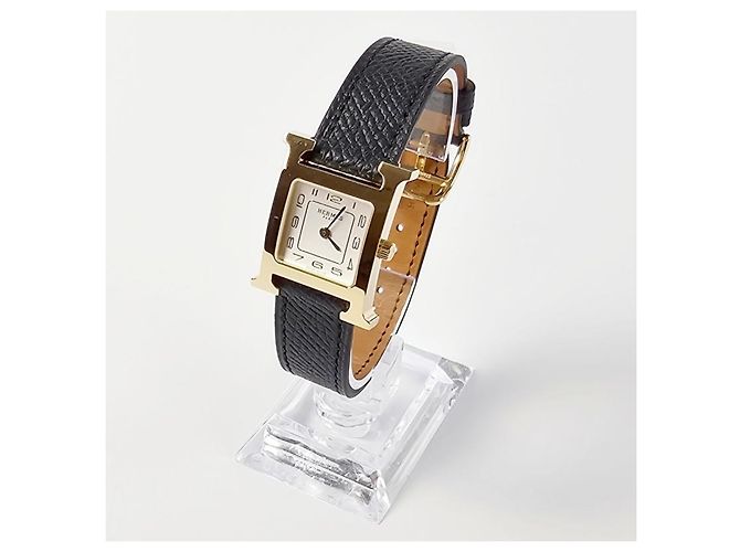 Hermès Orologio Heure Piccolo Modello Placcato Oro Giallo - vista 5
