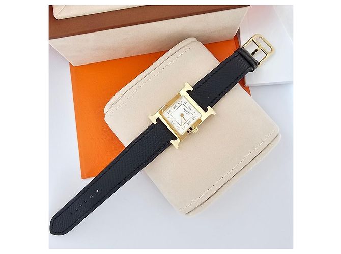 Hermès Orologio Heure Piccolo Modello Placcato Oro Giallo - vista 6