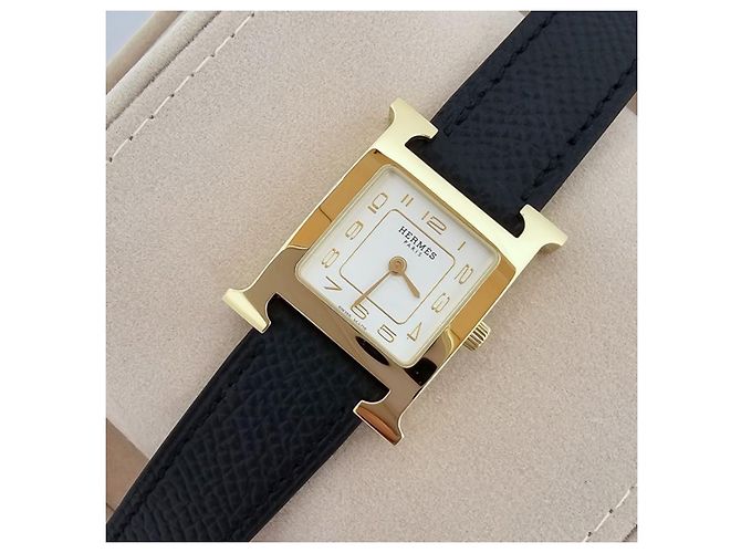 Hermès Orologio Heure Piccolo Modello Placcato Oro Giallo - vista 7