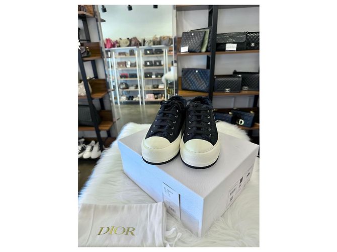 Dior Arbeits-Plateau-Sneaker Schwarz - Ansicht 2