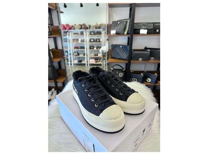 Dior Arbeits-Plateau-Sneaker Schwarz - Ansicht 9