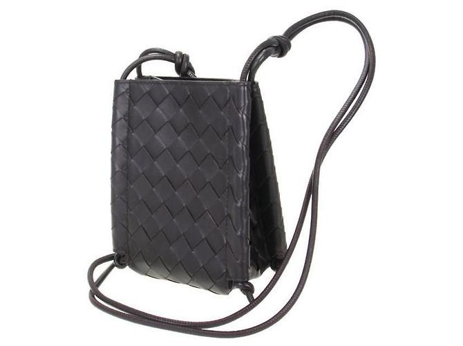 Bottega Veneta Tracolla Intrecciato Nero - vista 2
