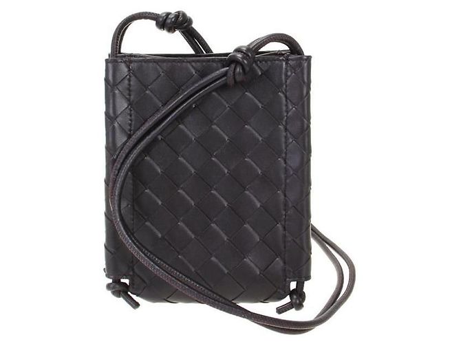 Bottega Veneta Tracolla Intrecciato Nero - vista 3