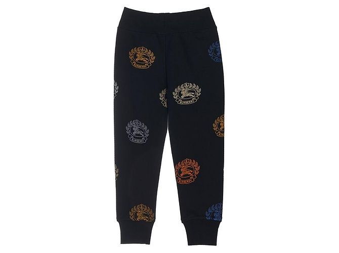 Burberry Pantaloni jogger in cotone con stampa EKD per bambino Nero - vista 2