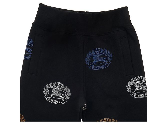 Burberry Pantaloni jogger in cotone con stampa EKD per bambino Nero - vista 3