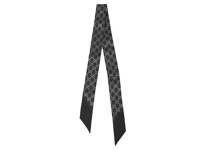 Gucci Nastro di seta stampato Nero - vista 3