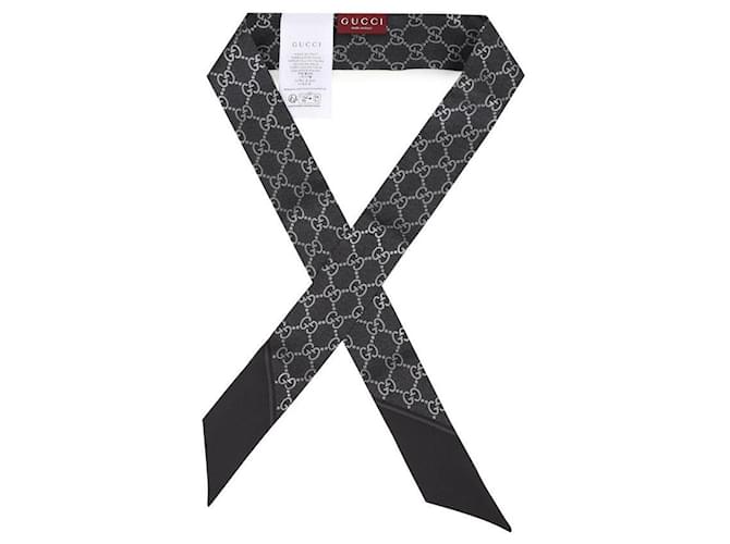 Gucci Nastro di seta stampato Nero - vista 5
