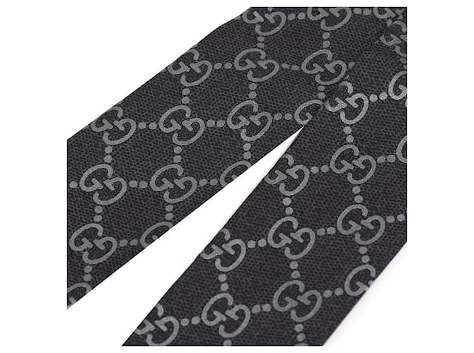 Gucci Nastro di seta stampato Nero - vista 6