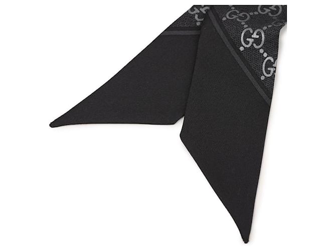 Gucci Nastro di seta stampato Nero - vista 7
