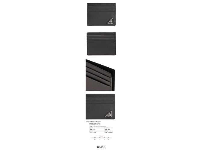 Prada Saffiano Triangle Logo Cardholder Black - view 2