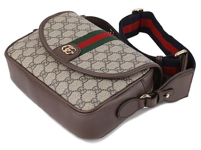 Gucci Piccola borsa a tracolla Ophidia Marrone - vista 6