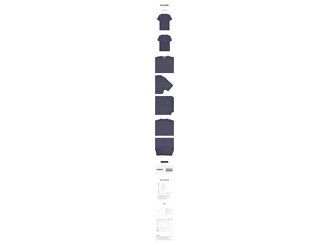 Dior Herren T-Shirt mit ton-in-ton gesticktem Logo Blau - Ansicht 11