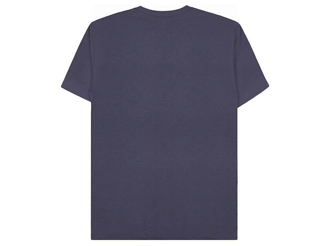 Dior Herren T-Shirt mit ton-in-ton gesticktem Logo Blau - Ansicht 2