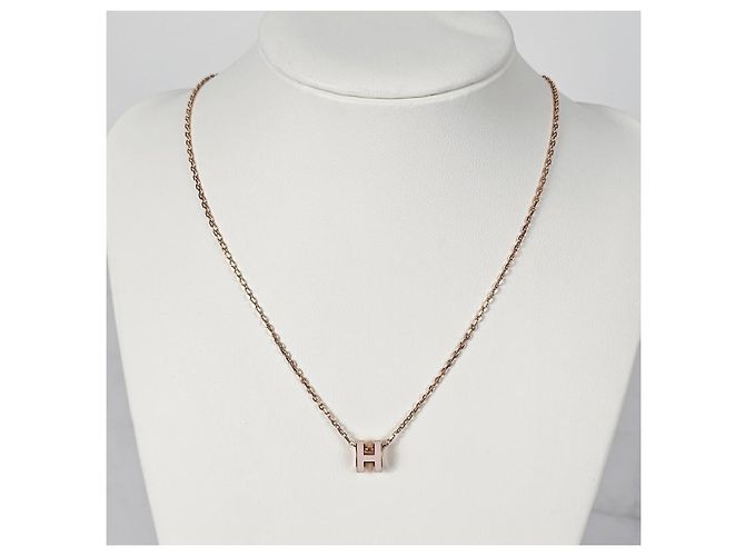 Hermès Colgante Mini Pop Oro Rosa Collar para Mujer Rose Dragée - vista 4