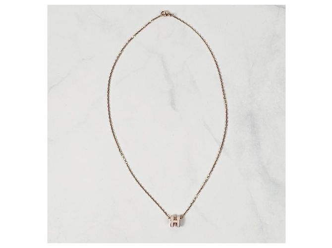 Hermès Colgante Mini Pop Oro Rosa Collar para Mujer Rose Dragée - vista 6
