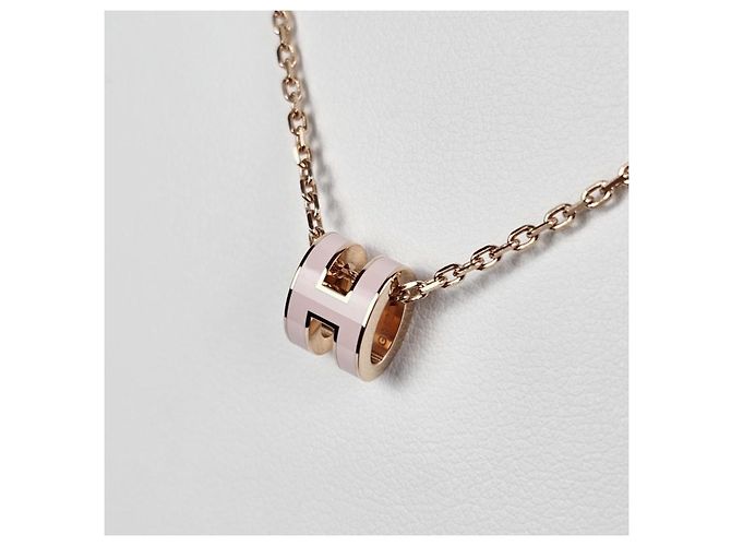 Hermès Colgante Mini Pop Oro Rosa Collar para Mujer Rose Dragée - vista 8