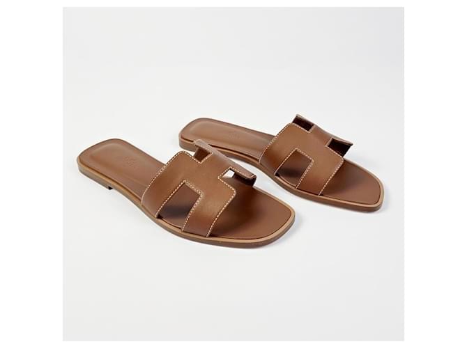 Hermès Sandali e Ciabatte da Donna Oro D'oro - vista 8