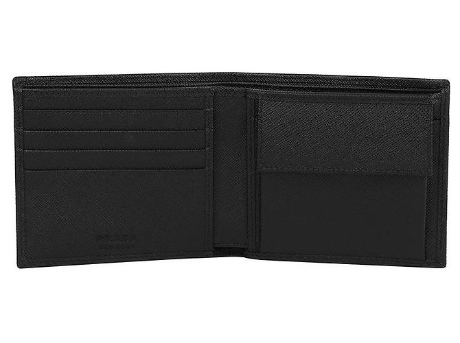 Prada Saffiano Leather Men's Wallet Black - view 8