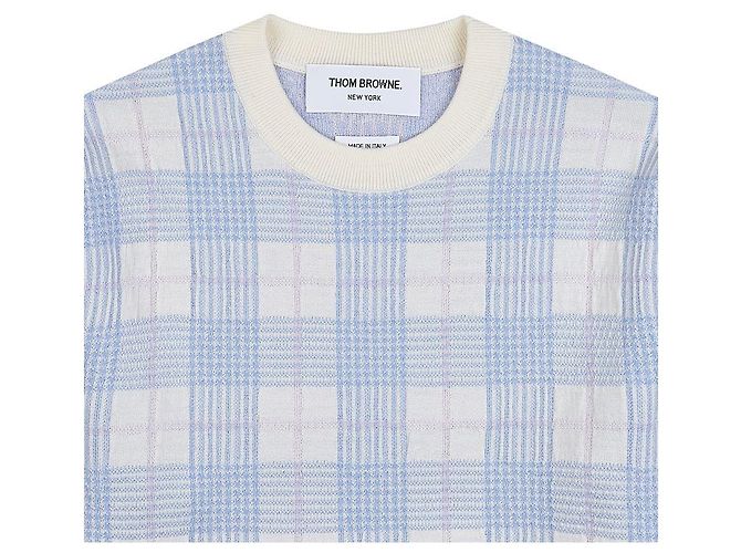Thom Browne Karo-Wollstrick mit Wellenrand für Damen Mehrfarben - Ansicht 3