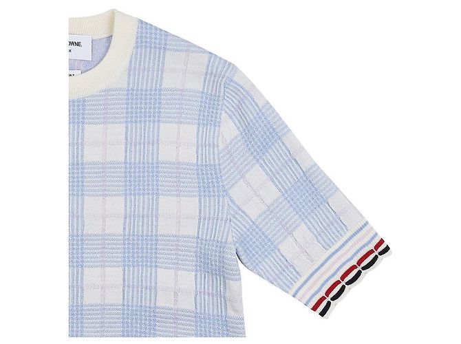 Thom Browne Karo-Wollstrick mit Wellenrand für Damen Mehrfarben - Ansicht 4