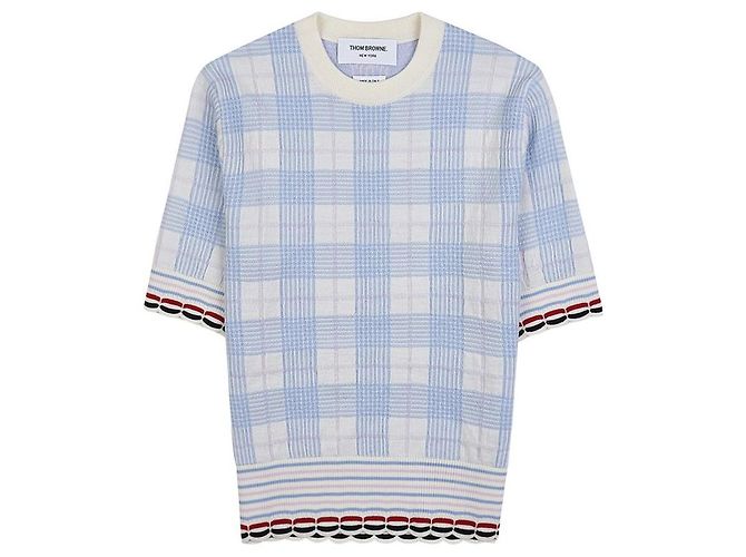 Thom Browne Karo-Wollstrick mit Wellenrand für Damen Mehrfarben - Ansicht 8