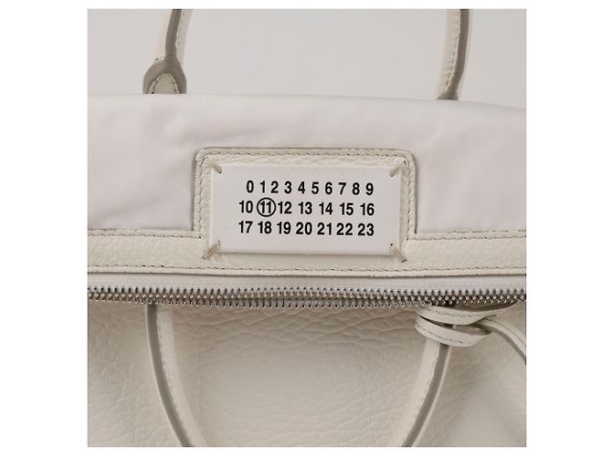 Maison Martin Margiela Mini borsa tote in pelle da donna Avorio Bianco - vista 2