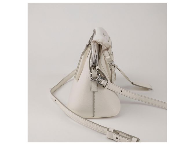 Maison Martin Margiela Mini borsa tote in pelle da donna Avorio Bianco - vista 6
