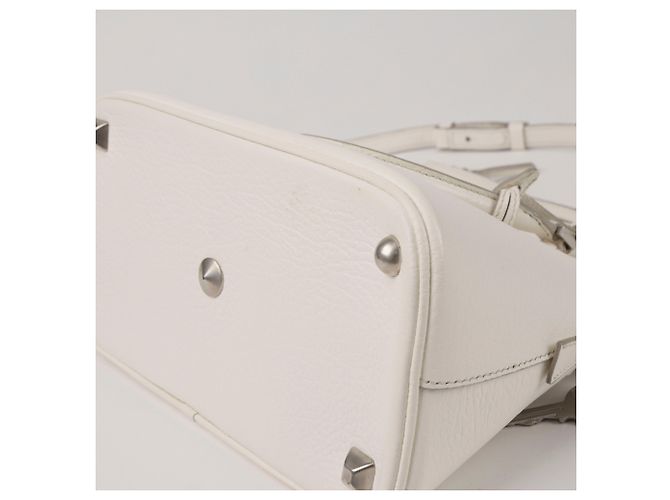 Maison Martin Margiela Mini borsa tote in pelle da donna Avorio Bianco - vista 8