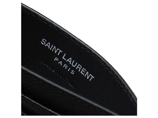 Saint Laurent Monogramm Kartenetui Prägung: Schwarz - Ansicht 10