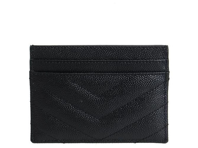 Saint Laurent Monogramm Kartenetui Prägung: Schwarz - Ansicht 4