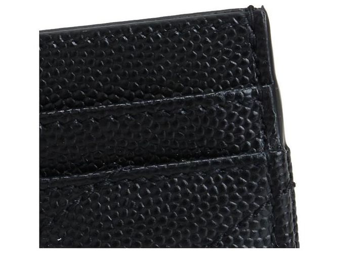 Saint Laurent Monogramm Kartenetui Prägung: Schwarz - Ansicht 8