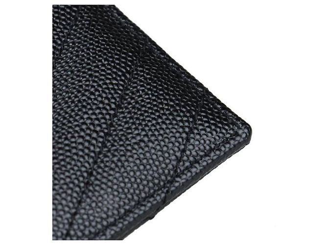 Saint Laurent Monogramm Kartenetui Prägung: Schwarz - Ansicht 9
