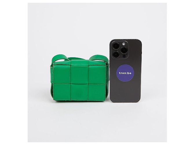 Bottega Veneta Mini borsa a tracolla Candy Cassette Green Verde - vista 10