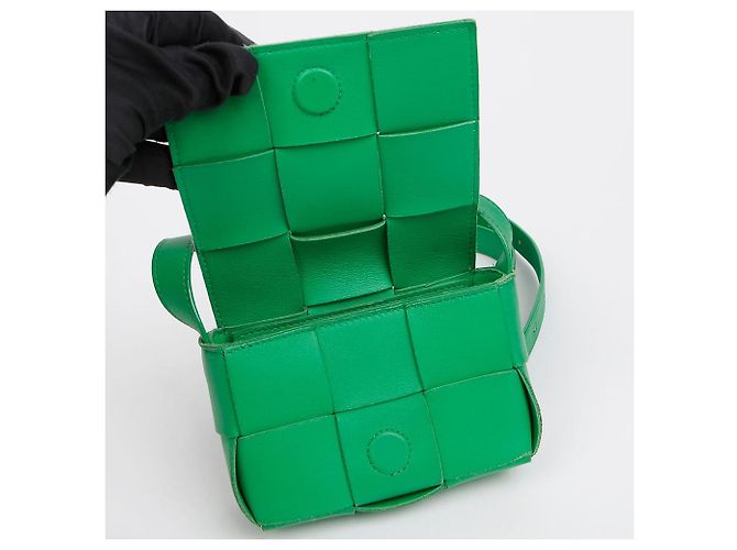 Bottega Veneta Mini borsa a tracolla Candy Cassette Green Verde - vista 11