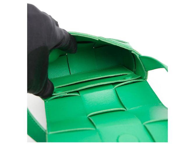 Bottega Veneta Mini borsa a tracolla Candy Cassette Green Verde - vista 12