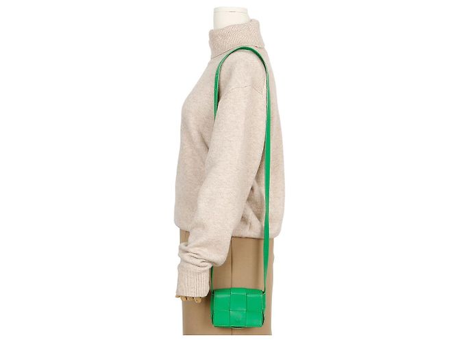 Bottega Veneta Mini borsa a tracolla Candy Cassette Green Verde - vista 13