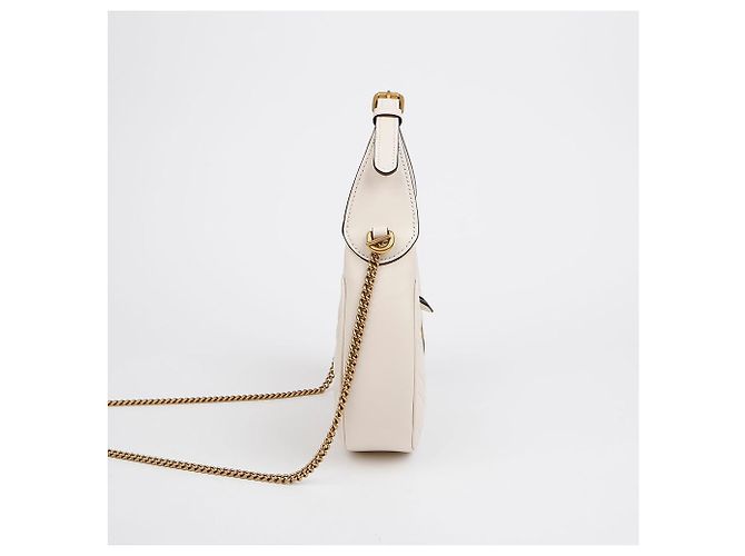Gucci Mini borsa a tracolla GG Marmont mezzaluna Bianco - vista 5