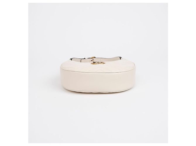 Gucci Mini borsa a tracolla GG Marmont mezzaluna Bianco - vista 6