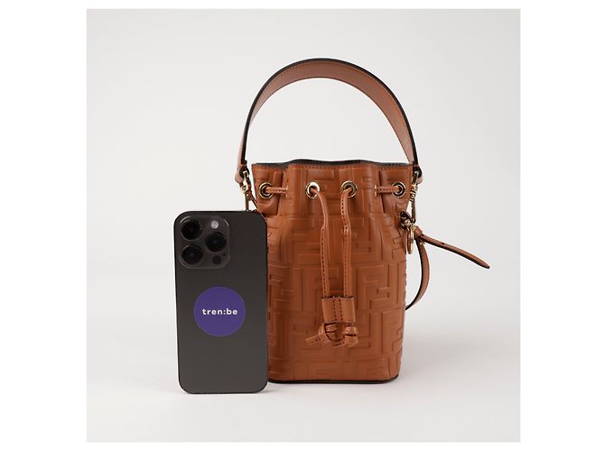 Fendi Montrezor Mini Bucket Bag Braun - Ansicht 6