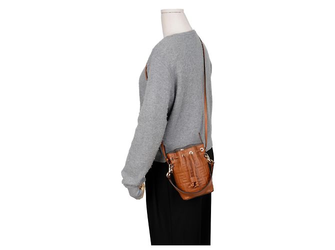 Fendi Montrezor Mini Bucket Bag Braun - Ansicht 8