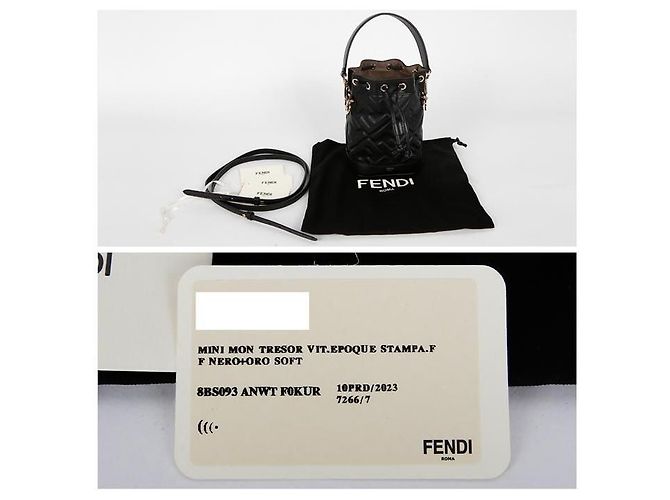 Fendi Mini borsa a tracolla Montrezzo FF Nero - vista 14